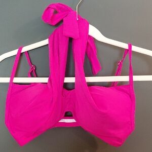 Cupshe Pink Halter Swim Top